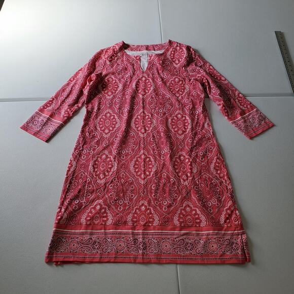 Coolibar Dress Womens Medium Pink Oceanside Tunic UPF 50+ Sun Protection Paisley - Picture 1 of 8